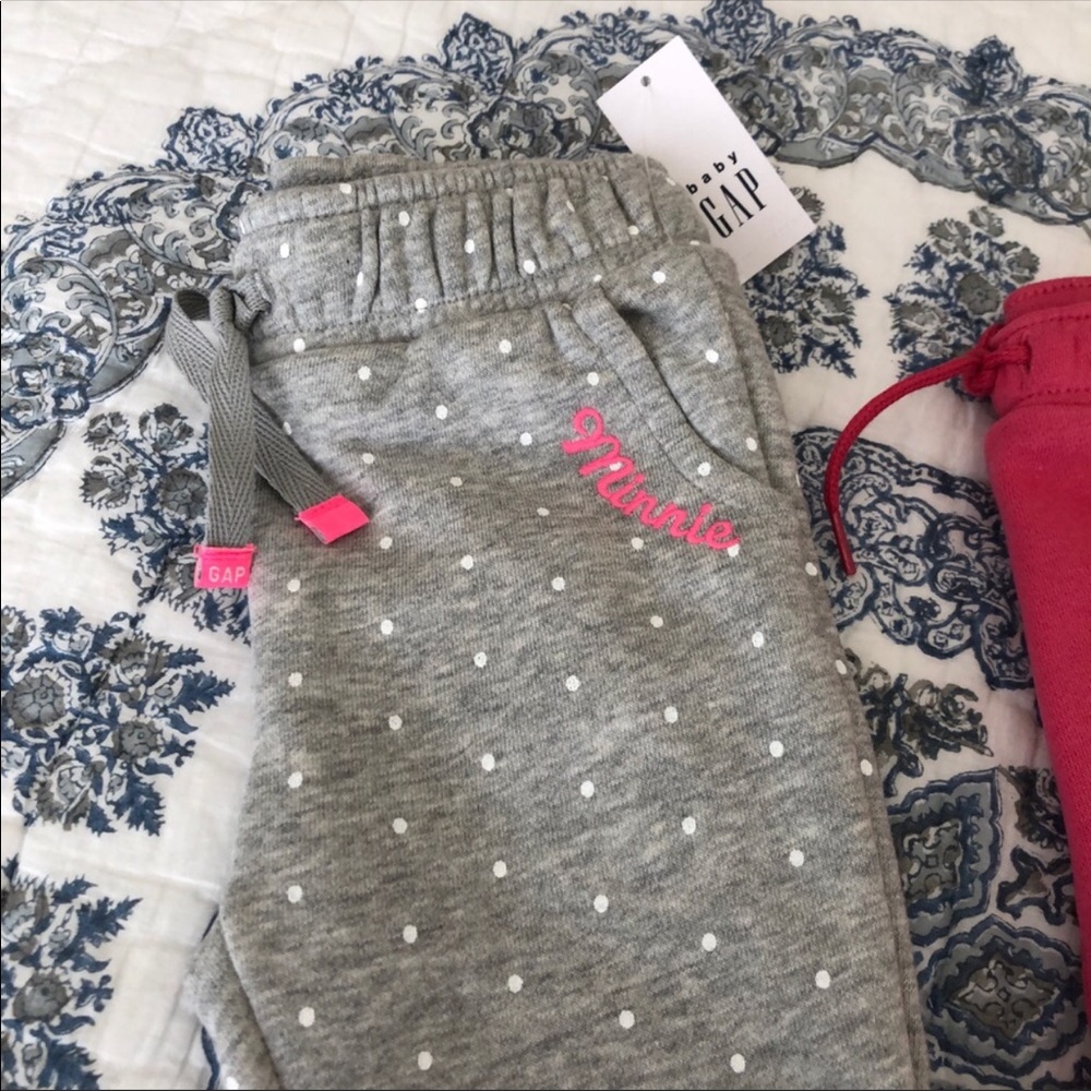 Baby Gap Minnie Mouse Joggers SET 18-24M Pants NWT - Picture 2 of 7